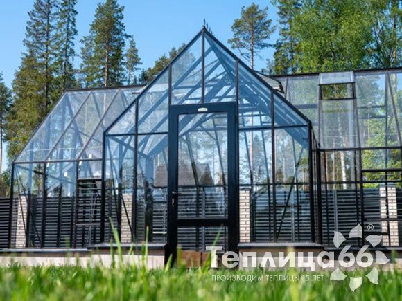 Теплица botanik T Style 45 Maximum с тамбуром Standard, под стекло, ширина 3,6 м